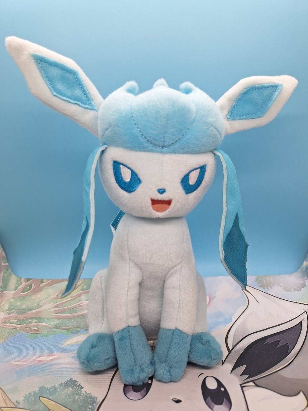 Pokémon Sitting Glaceon 8" Plush Stuffed Animal Toys R Us Exclusive 2017 TOMY®
